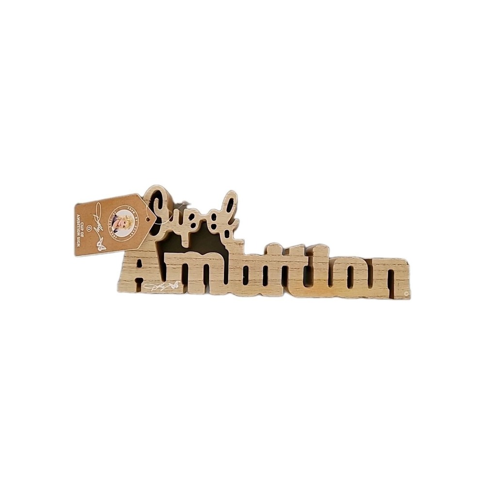 Dolly Parton "Cup of Ambition" Wood Cut Out Decor Kitchen Coffee Bar #801‐807